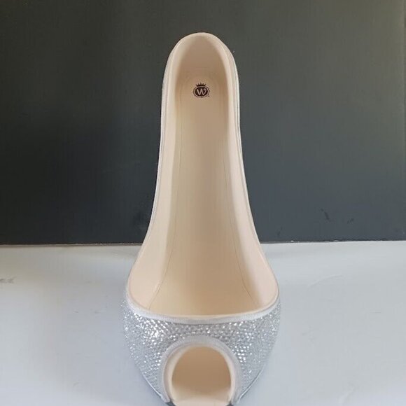 Wild Eye Designs Stiletto‎ High Heel  Bottle Holder Bottle Caddy, Silver Glitter - Picture 3 of 9